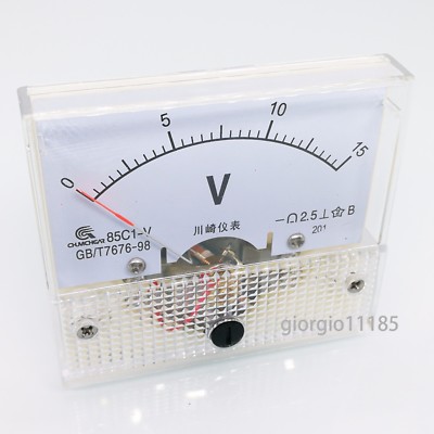 US Stock Analog Panel Volt Voltage Meter Voltmeter Gauge 85C1 0-15V DC