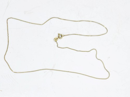 VINTAGE SOLID 14K GOLD UNOAERRE ITALIAN Serpentine CHAIN LINK NECKLACE 18" 1.7g - Picture 11 of 12
