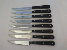 Henckels Eversharp Stainless Steel 5" Serrated Steak Knives - Set of 8 - o15