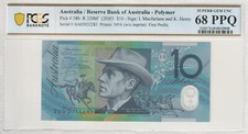 First Prefix AA03 2003 Macfarlane Henry $10 Banknote PCGS 68 PPQ