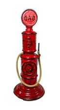 1930's ARCADE CAST IRON RED GAS PUMP 7" Kenton / Hubley