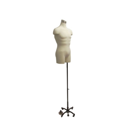 Men's Shirt and Pant Form Dress Form Body Form Mannequin Torso with Wheel Base