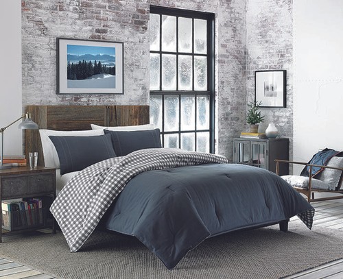 Eddie Bauer Sheet Set 100% Cotone Biancheria da Letto, Pre-Shrunk e Spazzolato per Una Maggiore Morbidezza, Comfort e Sensazione Confortevole, Rookeries, Coppia