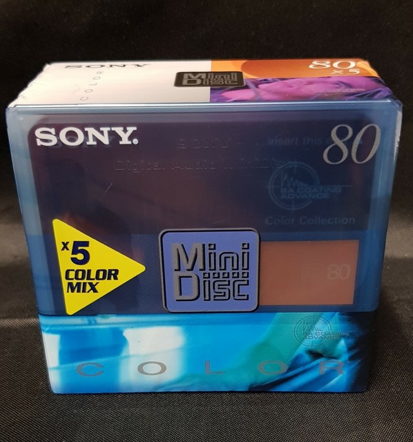 Sony Mini disc Pack de 5 80 minutes Couleur 5MDW80CRX