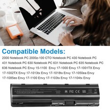 Replacement Laptop Battery For HP MU06, MU09, Dv7-6143cl, HSTNN-LB2W - 5200mAh, 10.8V, 6-Cell
