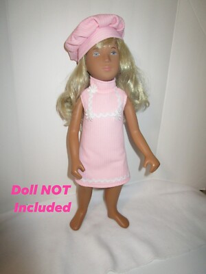 Beautiful NO Doll Vintage Sasha Doll 16 '' Dress OOAK Pretty Pink with Hat