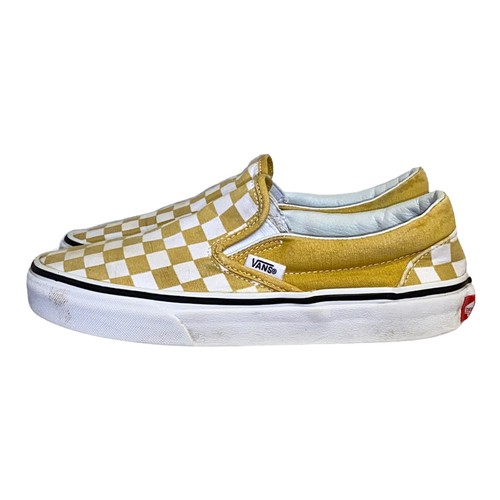 gold checkered vans