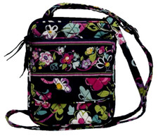 Vera Bradley Crossbody Floral Ribbons Navy Retired Pattern