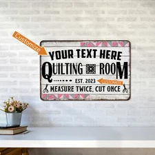 Personalized Quilting Room Sign Gift For Mom Crafting Sewing Lace 108122002105