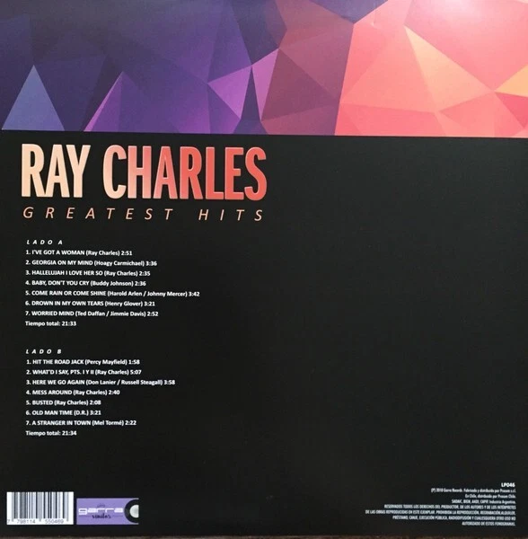 Ray Charles – Greatest Hits (2018) Vinyl Brand new sealed Made in Argentina Rare - Image 2 of 4