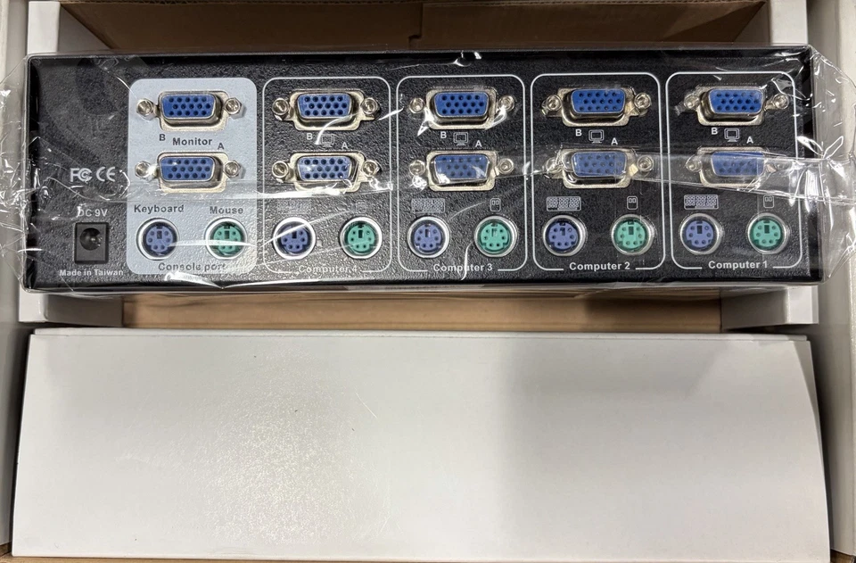 4 Port StarTech StarView KVM Dual Display Switch SV221DD/SV421DD PS/2 New - Image 3 of 3