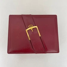 ROLEX 72.04.01 Watch Box Case Brown Leather Vintage Genuine #2