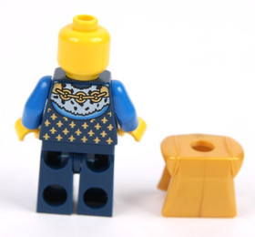 LEGO Minifigure - #CAS425  / CROWN KING  /  Castle - Fantasy Era  /  #7078 / B