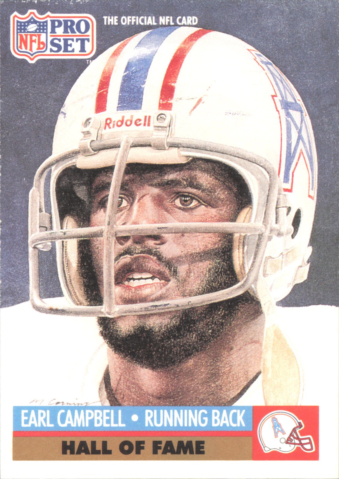 Earl Campbell #27 Football Cards 1991 Pro Set trading card — raw and PSA graded price guide