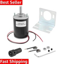 Versatile 30W 12V DC Motor with Mounting Bracket - Smooth and Silent Operation