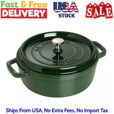 Staub Round Dutch Oven, 5.5 qt. Basil - New