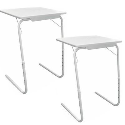 Verstellbarer klappbarer Betttisch Laptoptisch Sofa Tablett Frühstückstisch weiß