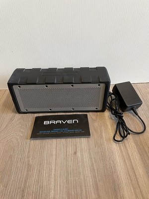 Braven BRV-HD Portable Bluetooth Speaker Black/Gray Manual Charger Works