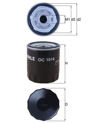 Oil filter Mahle OC1014