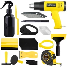 Heat Gun Vinyl Wrap Kit for Car Window Tint PPF Decal Application: 2000W Adju...