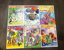 Lot of 6 Vintage 12-Piece Cardboard Tray Puzzles Ages 3-7