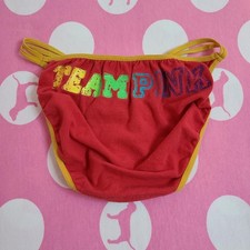 Rare VTG VS PINK Graphic Cotton Double String Bikini Panty Size XS