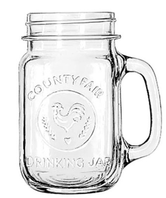 Libbey County Fair Rooster 16oz Mason Jar Glasses - Set of 4