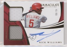 2018 Panini Immaculate Rookie Dual Materials 40/99 Nick Williams Auto 0a6