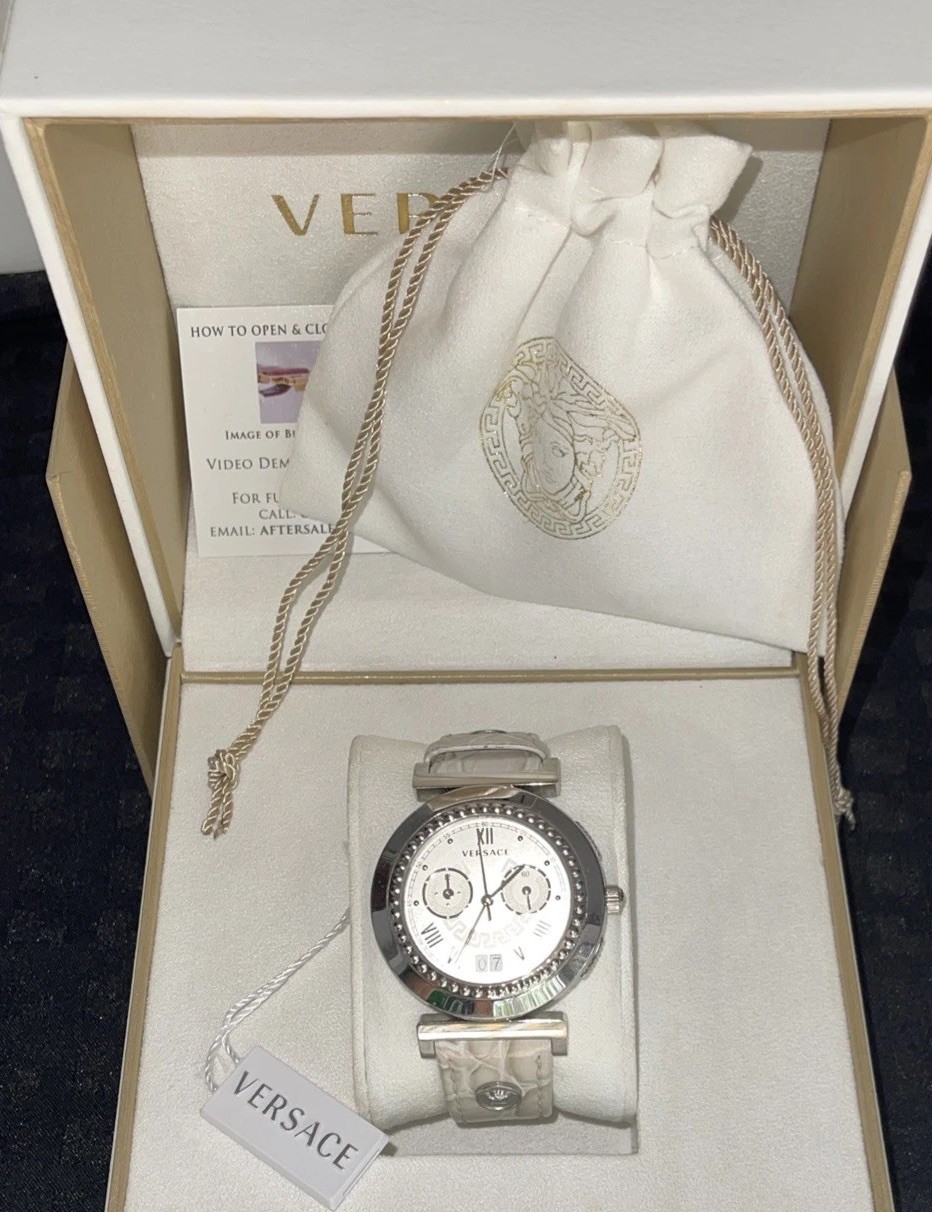 AUTHENTIC Versace Vanity Grey Chronograph Watch 4… - image 5