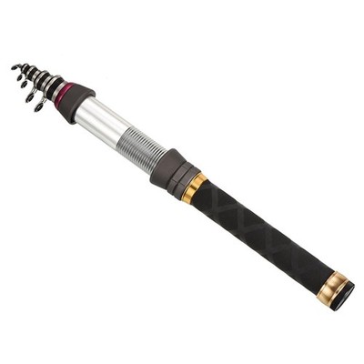 1.6m/4.9ft fishing rod telescopic rod 28cm, carbon black