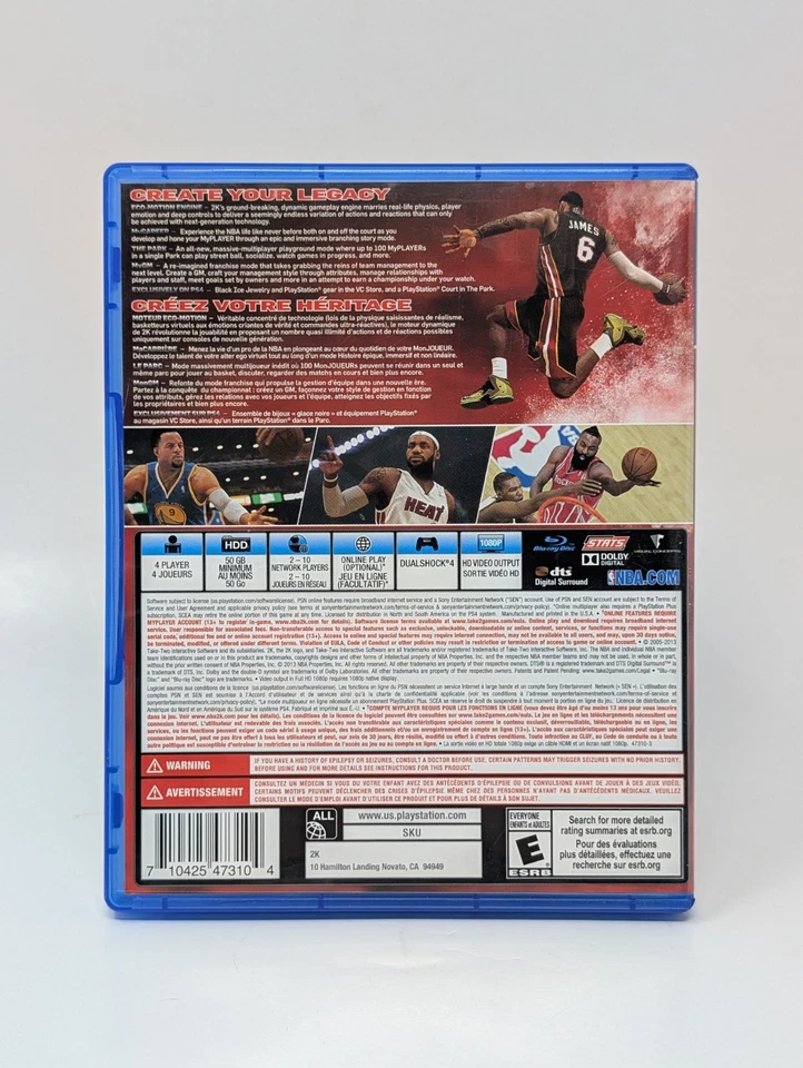 NBA 2K14 (PS4 Sony PlayStation 4) - Complete In Box CIB - Image 2 of 3