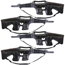 Inflatable Machine Gun Party Props, 4 Pack, Black, Costume Accessories with S...