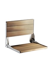 Moen Home Care Stainless Steel Teak Folding Shower Seat DN7110