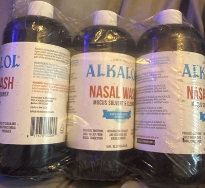Alkalol Solution Original Nasal Wash, 3 Count -16 fl oz Exp. 7/2028