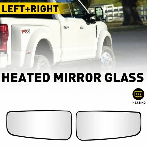 Set of 2 Mirror Glass Lower Driver Passenger Side for 17-22 FORD SUPER DUTY F250