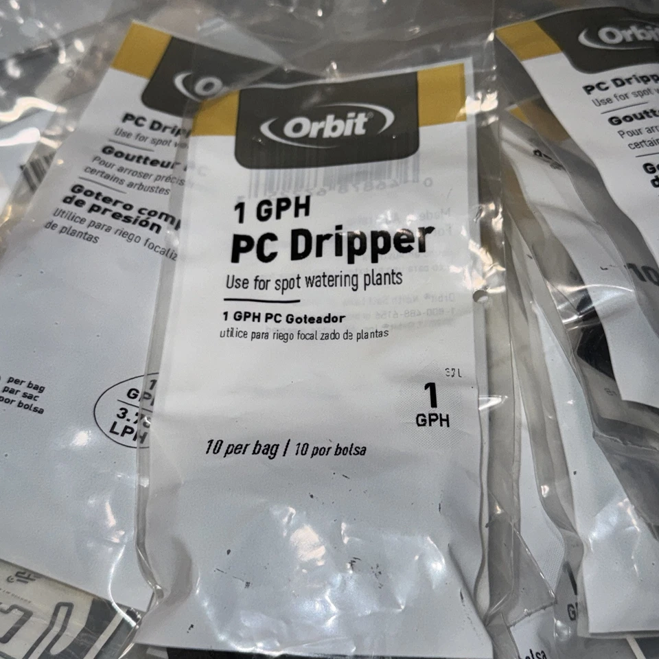 Orbit 67225 1 GPH PC Dripper 10-pack Plant Spot Watering Irrigation Lot Of 46 - Image 2 of 3