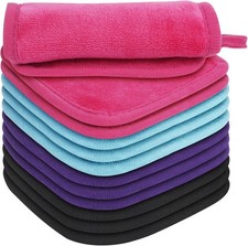 Makeup Remover Cloth 12 Pack, Ultra Soft and Reusable Microfiber Makeup Remover