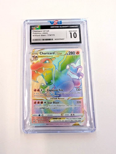 2022 Pokemon Charizard VSTAR 174/172 Brilliant Stars Holo CGC 10