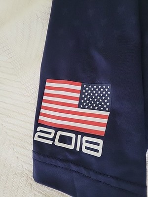 RLX Ralph Lauren Polo Shirt Ryder Cup 2018 Shirt Mens L Navy Blue