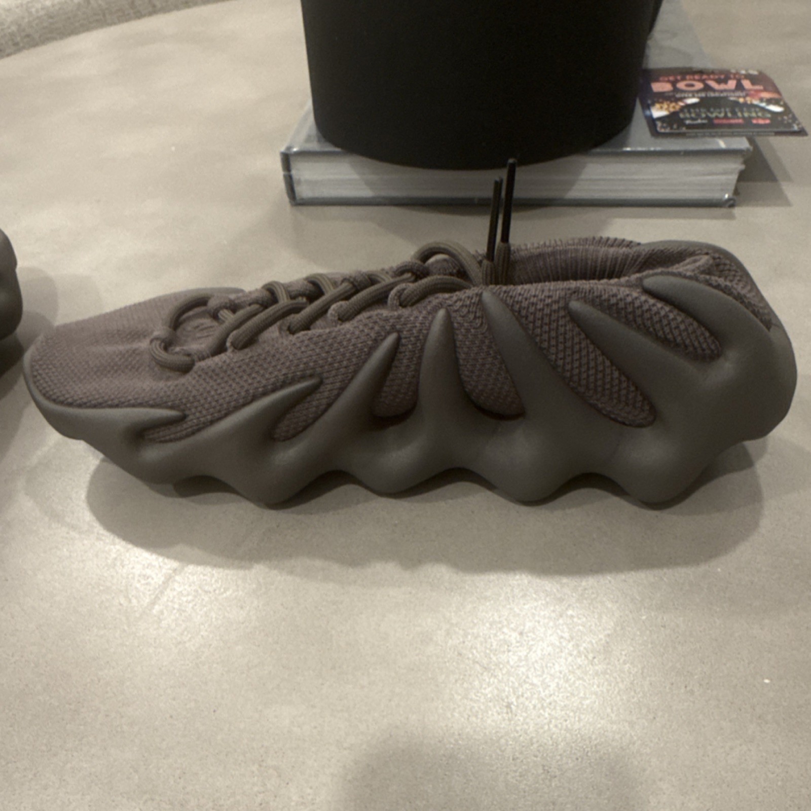 adidas Yeezy 450 Cinder GX9662 Brown Knit Textile Sneakers Lace Up Men's thumbnail 6