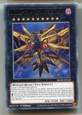 Yu-Gi-Oh! Raidraptor Ultimate Falcon Rare MGED-EN140 englisch Überfallraptor