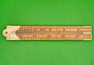 #ad Vtg Stanley Rule amp; Level Co. No. 53 Folding Boxwood 24quot; Ruler New Britain CT $54.00