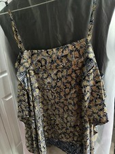 Top túnica MICHAEL Michael Kors para mujer cachemira hombro frío grande nuevo con etiquetas