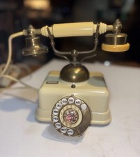 vintage DO 8 French-style rotary telephone Desk Top Princess Ornate Brass