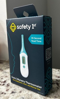 Safety 1st 3-in-1 Nursery Digital Thermometer- Underarm, Oral & Rectal Use