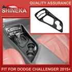 Center Console Gear Shift Panel Cover Decor Trim For Dodge Challenger 2015+Black