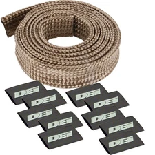 DEI Spark Plug Wire Cover; Titanium Protect-A-Sleeve .5 x 48 in. w/ Shrink Tubes