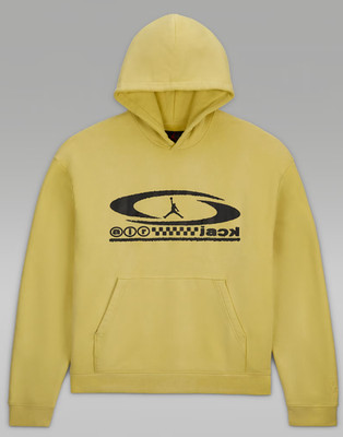 Travis Scott Cactus Jack x Jordan Nike Mens Pullover Hoodie Sz XL Yellow - NWT