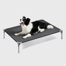Dogtopia Elevated Indoor Outdoor Pet Cot, Gray Large Dog Bed