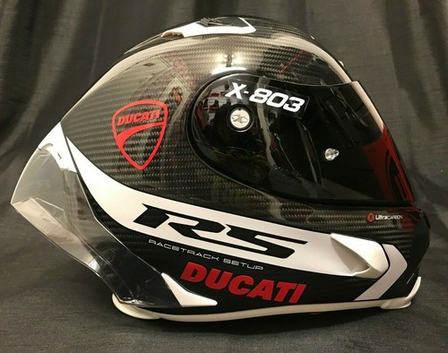 2022 X-Lite X803RS Carbon Hot Lap Adesivi DUCATI e Visiera Casco Moto | eBay